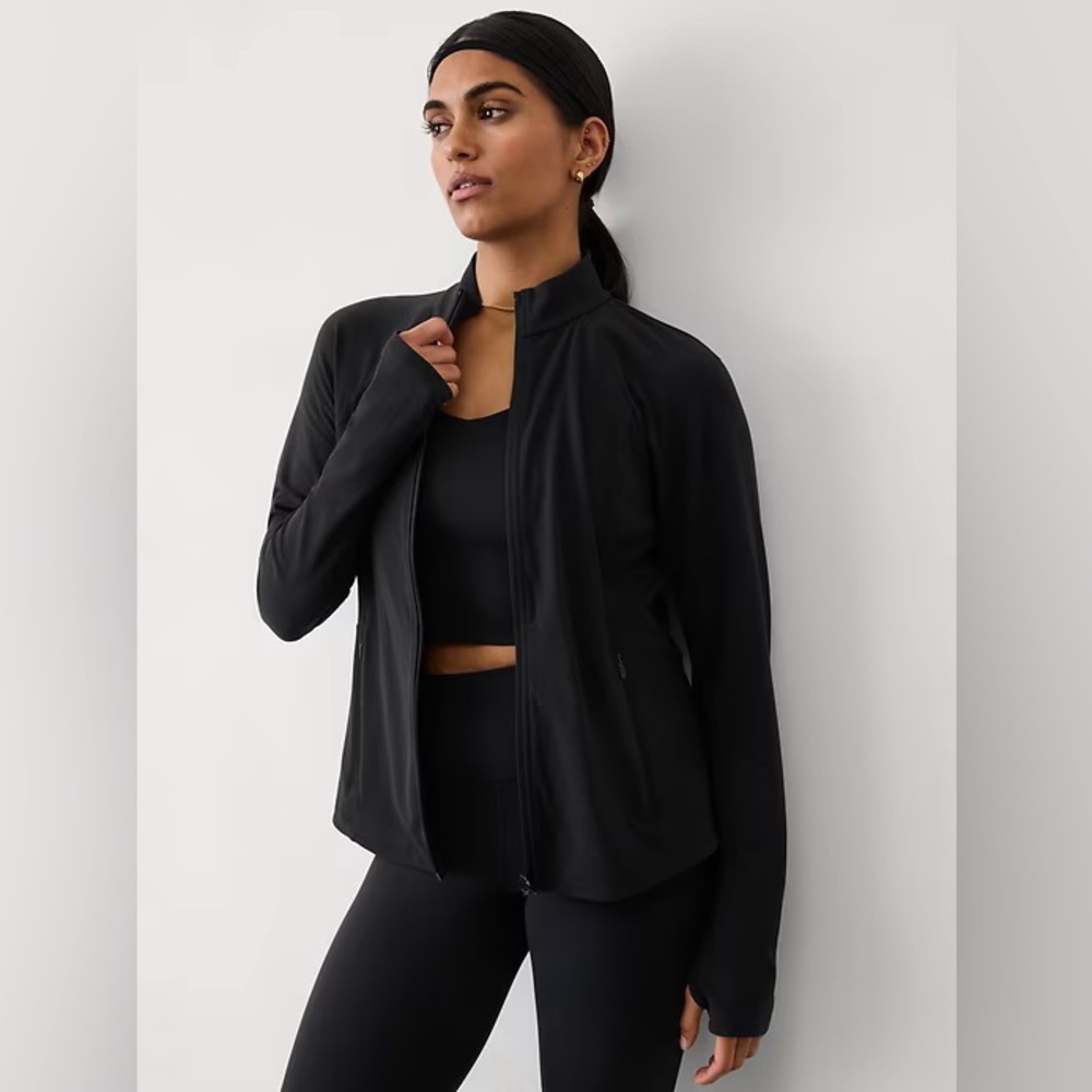 Athleta Salutation Jacket Black Plus 2X